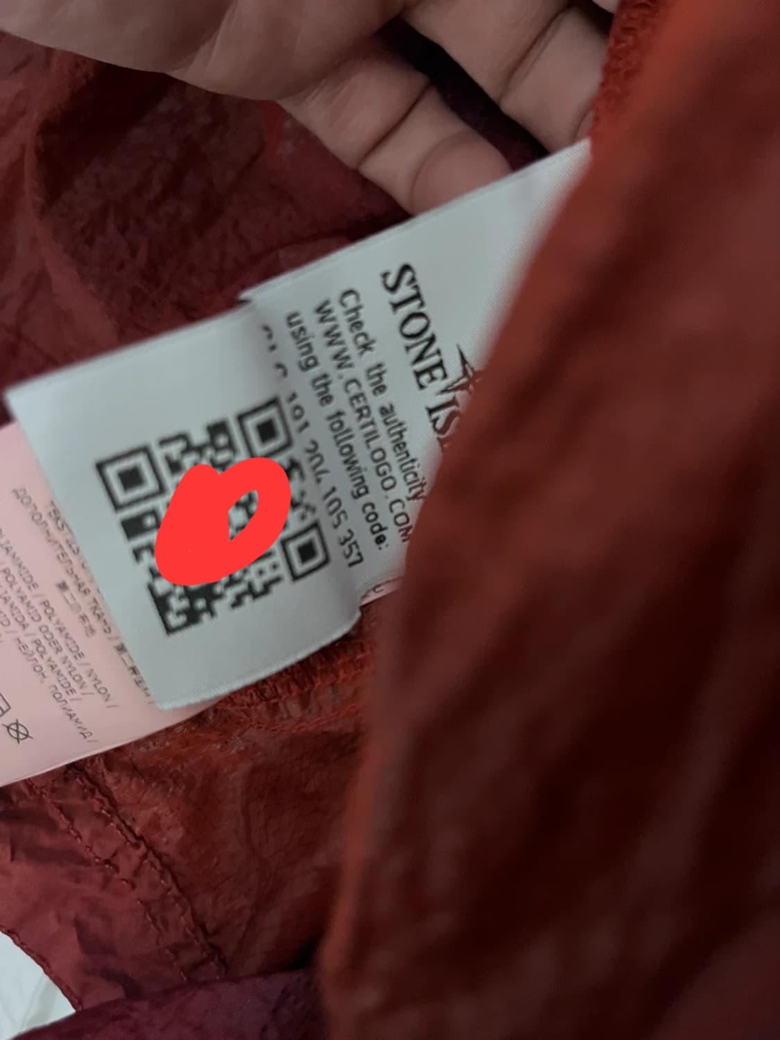 스톤아일랜드 나일론 메탈 셔츠 버건디 새상품 상품이미지2