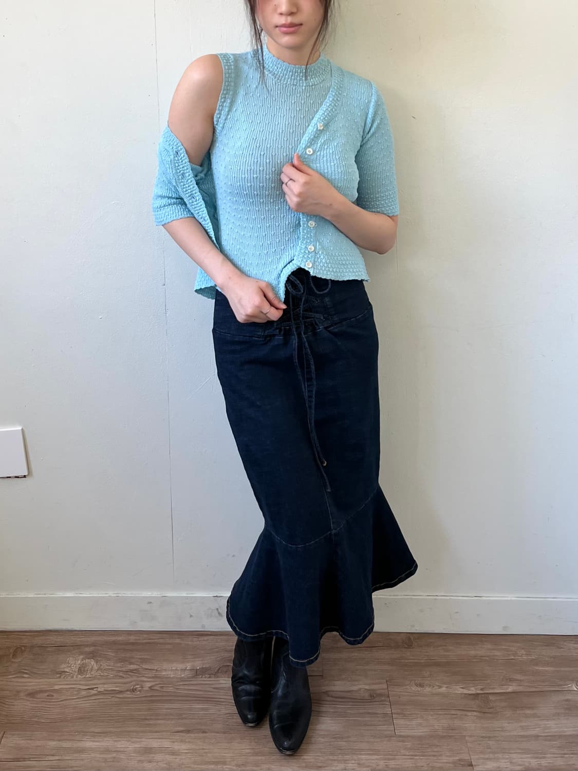 FLASH 실루엣 도트 가디건 상품이미지7