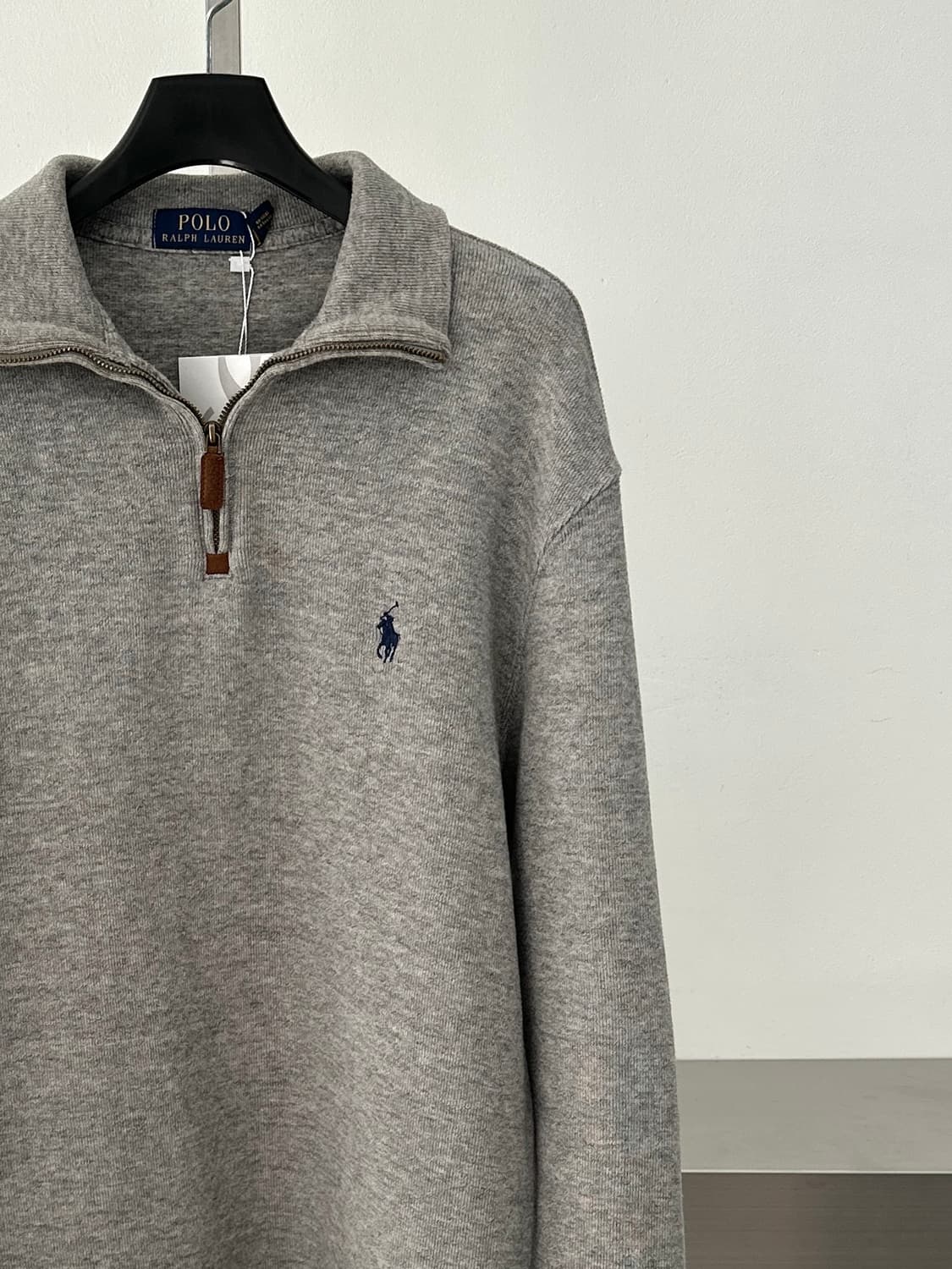 폴로 랄프로렌 멜란지그레이 코튼 하프집업  상품이미지4