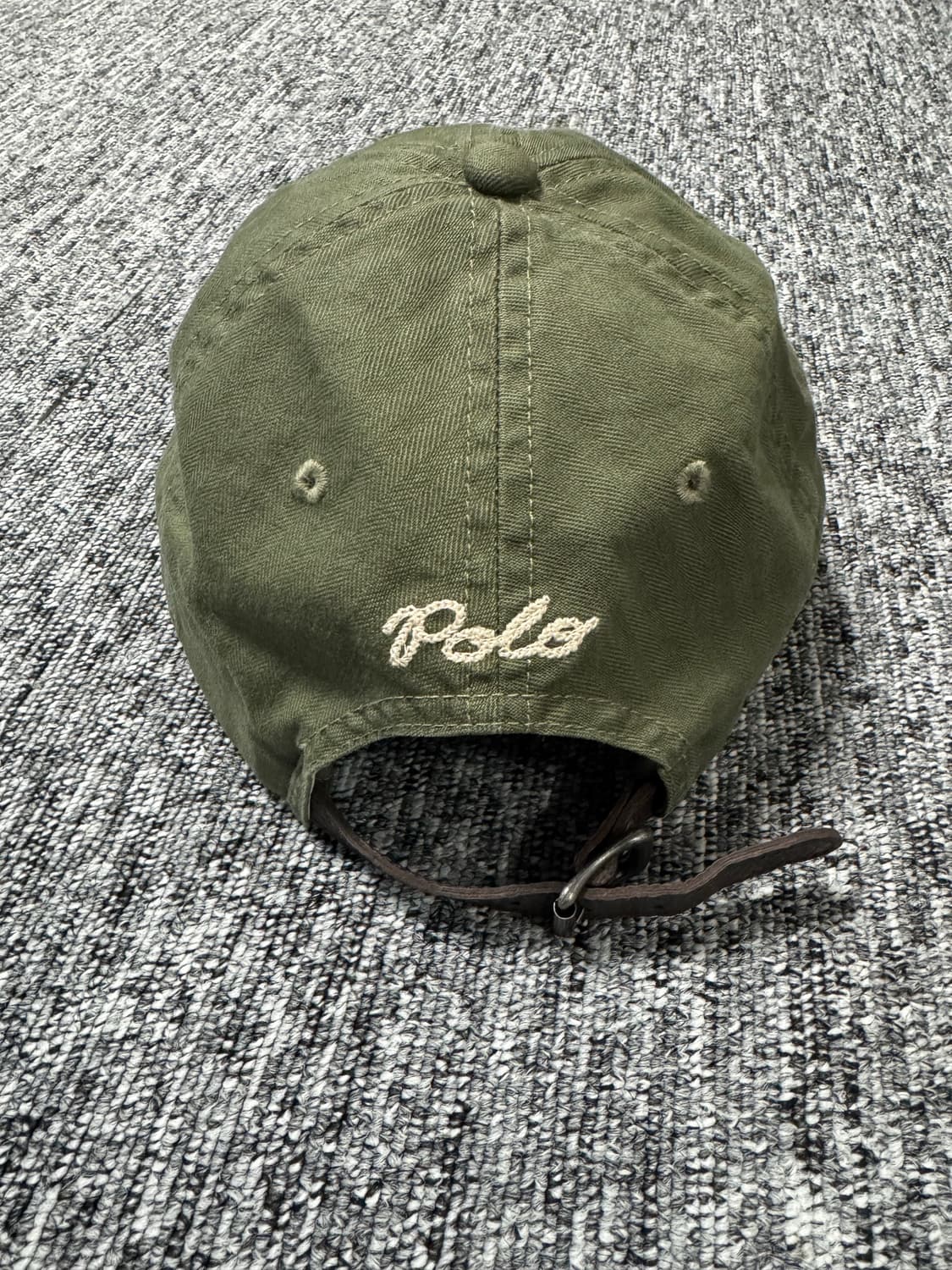 폴로랄프로렌 헤링본 볼캡 카키 상품이미지2