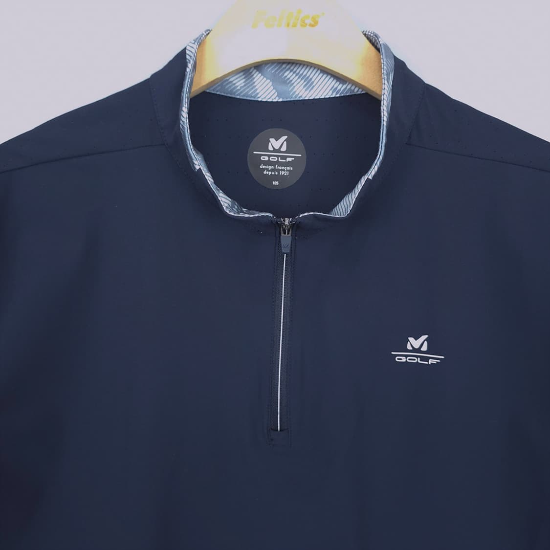 밀레 골프 M GOLF 기능성 하프집업 골프티셔츠 네이비 105 상품이미지2