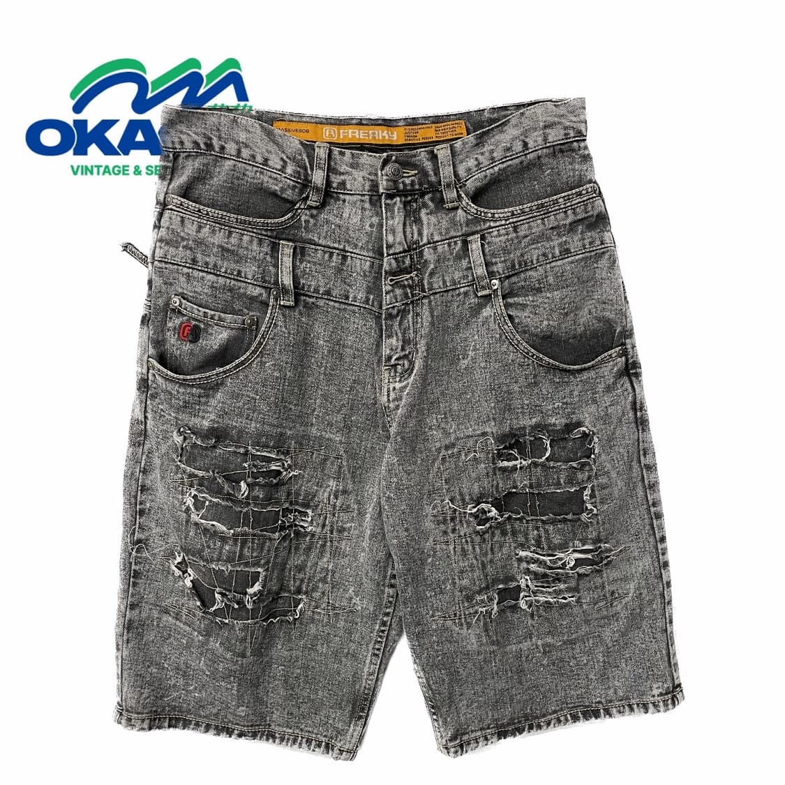 Freaky 워싱 디테일 반바지 상품이미지1