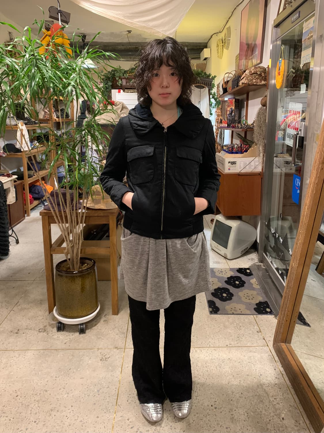 레이빔즈 코듀로이 하이 숄 카라 자켓 상품이미지3