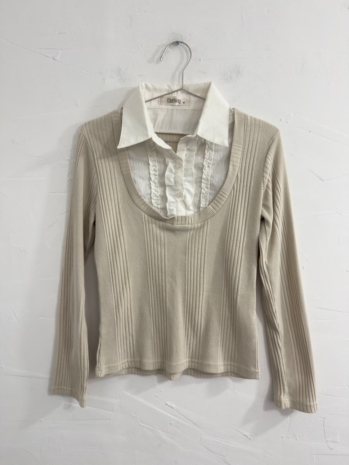 shirt layered top 상품이미지1