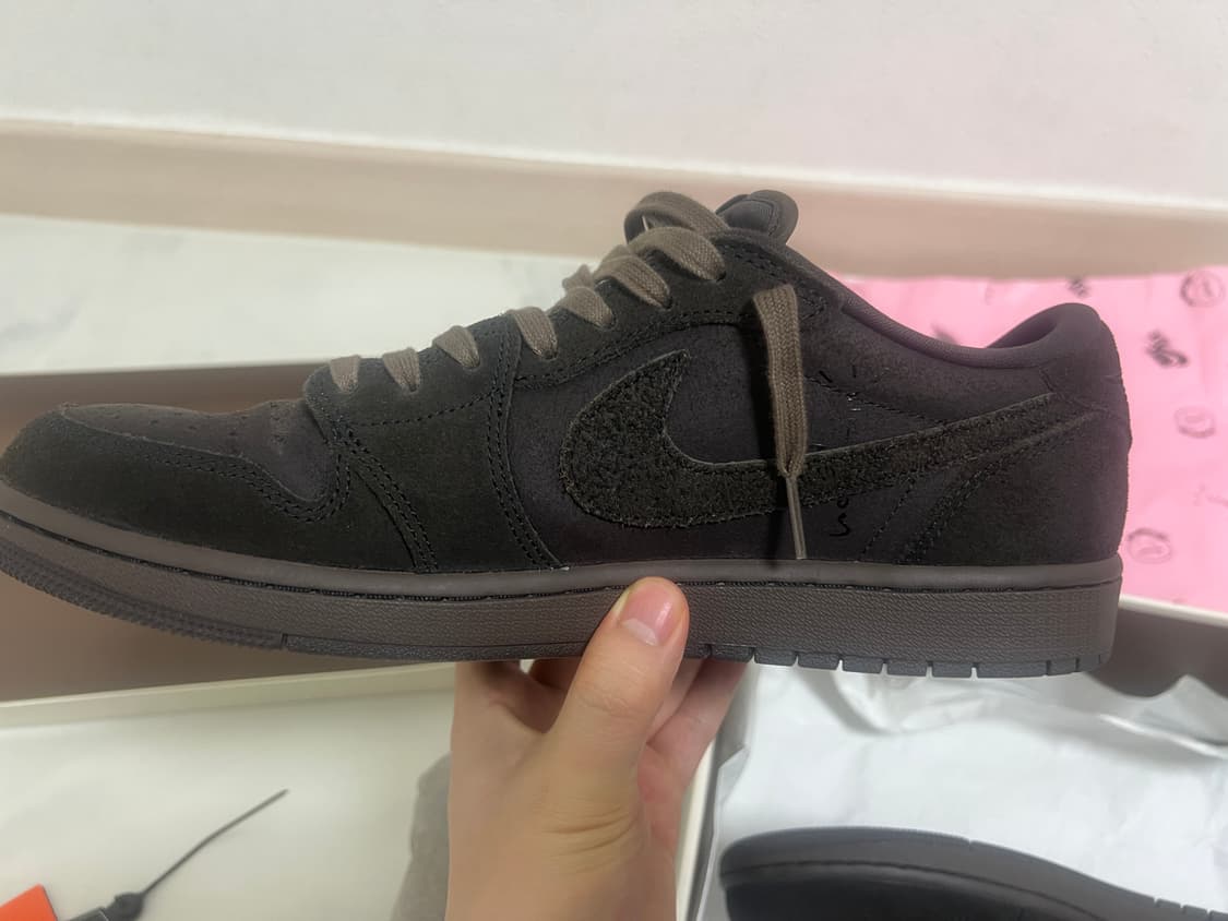 트래비스 스캇 조던1 로우 벨벳브라운 295 판매 상품이미지7