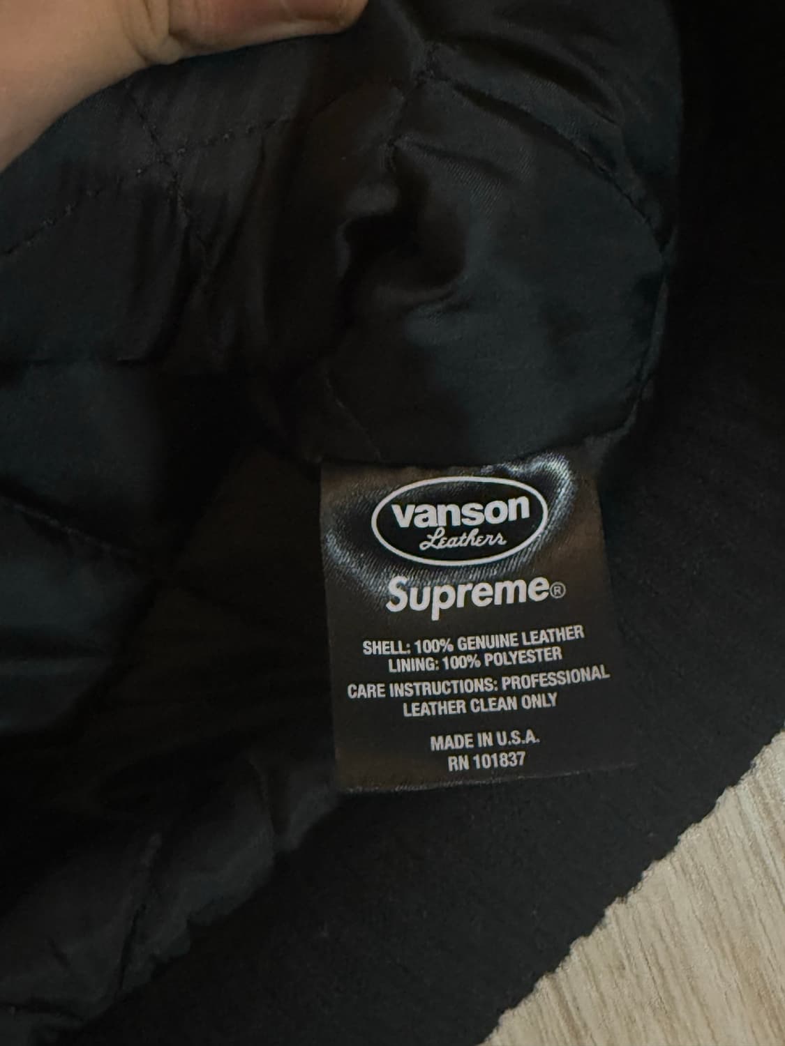 [S] 슈프림 밴슨 레더 자켓 블랙 상품이미지4