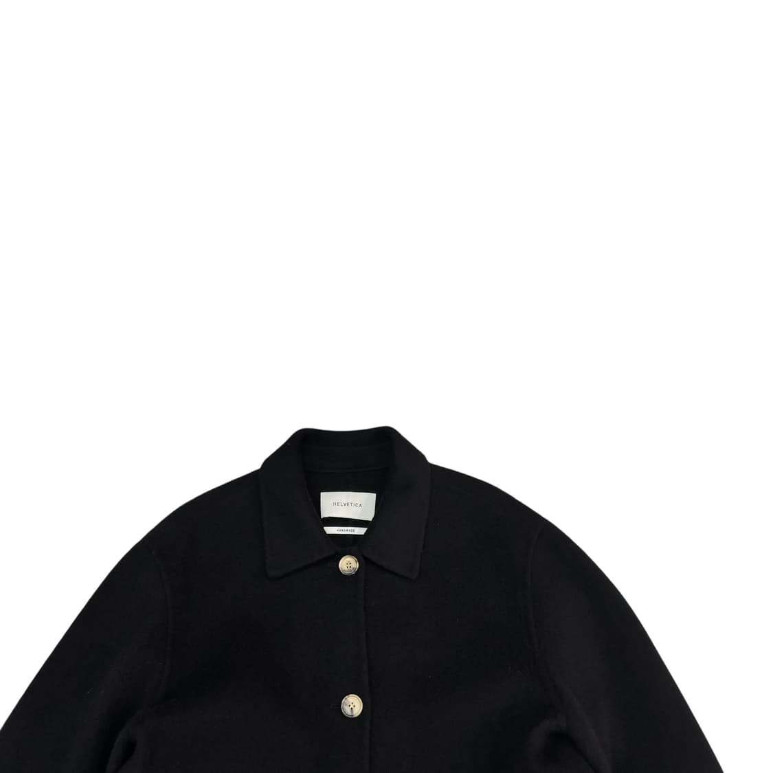 헬베티카 블랙 핸드메이드 울 숏 코트 자켓 상품이미지2