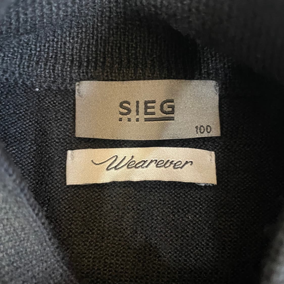 빈티지 블랙 반목 니트 100 상품이미지4