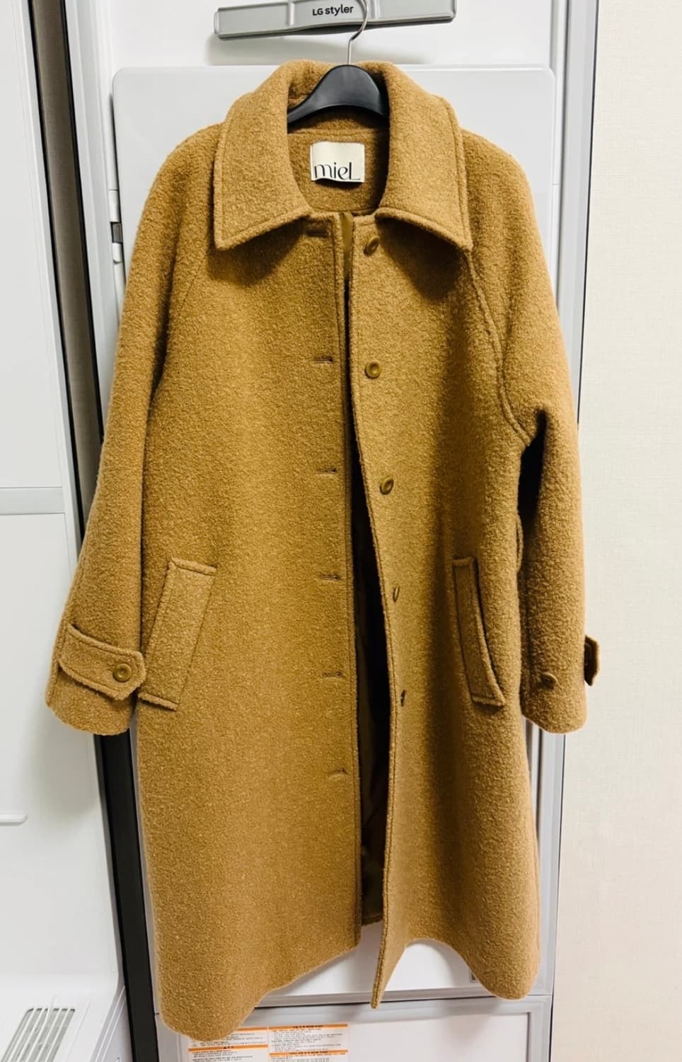 (정가22만) 울 85 미엘 부클 울코트 / 울코트 / 부클 코트 상품이미지4