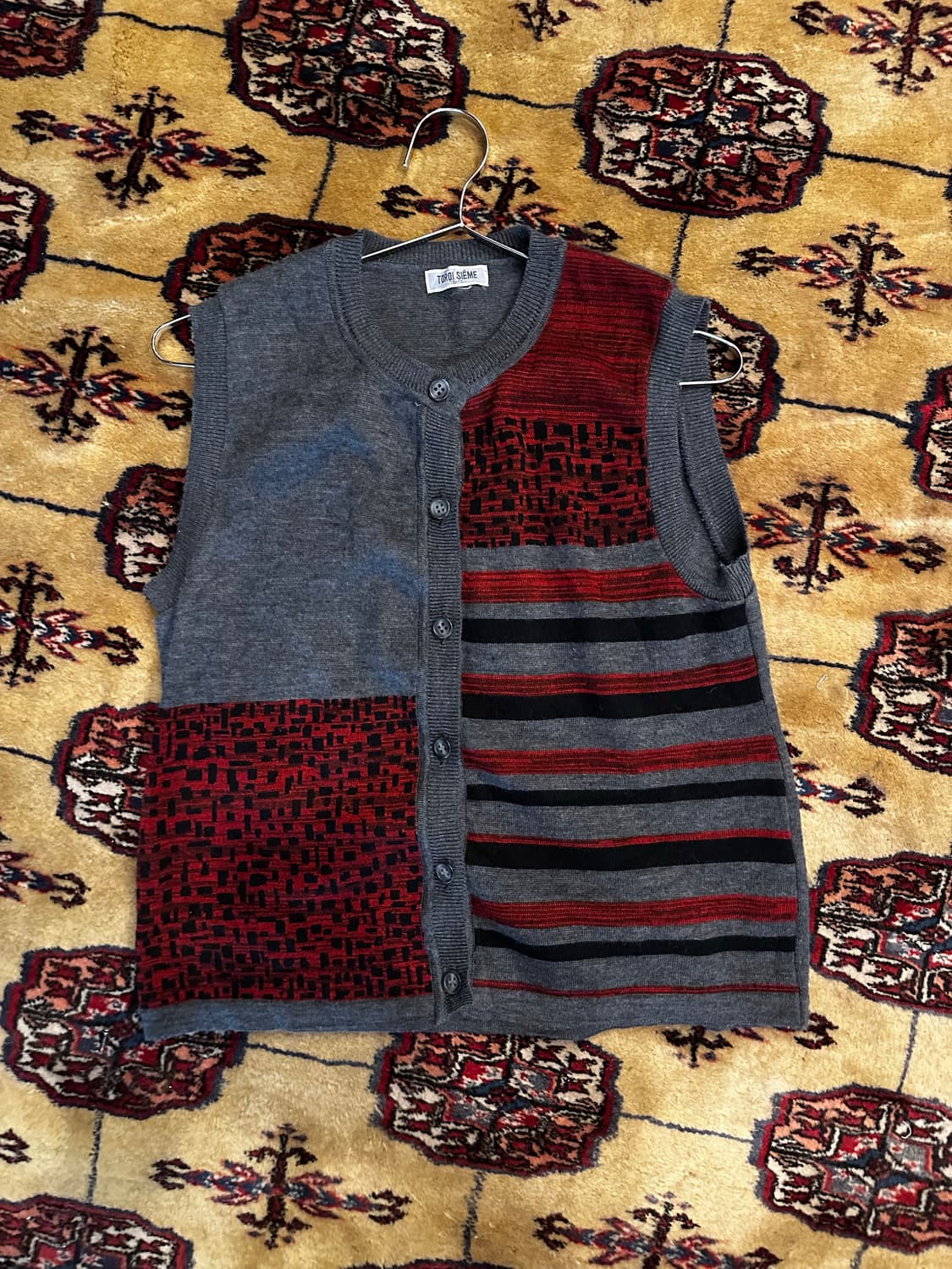 JPN Toroi sieme line knit VEST 상품이미지1