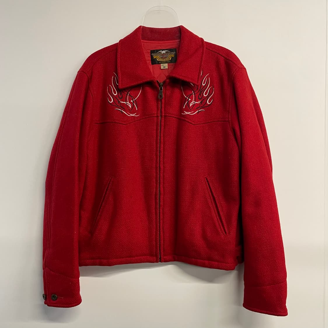 90s 할리 데이비슨 플레임 울 숏자켓 상품이미지4