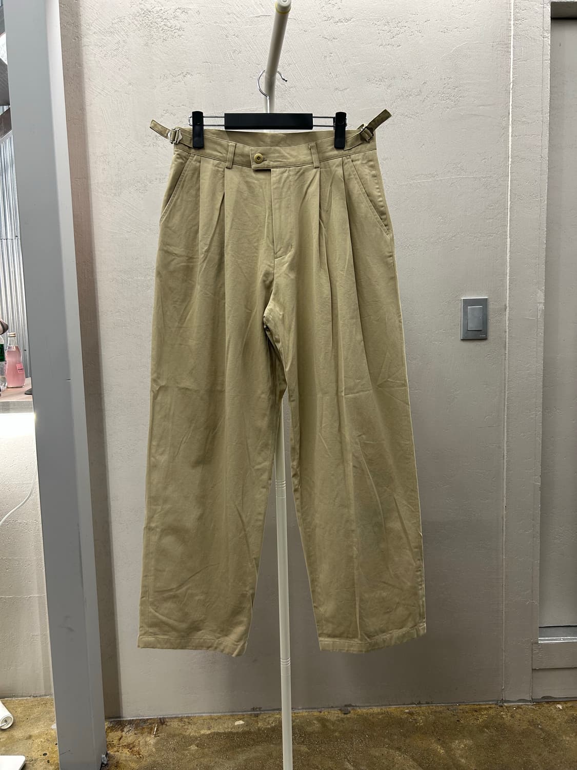 NOUN 노운 베이지 핀턱 와이드 팬츠 상품이미지2