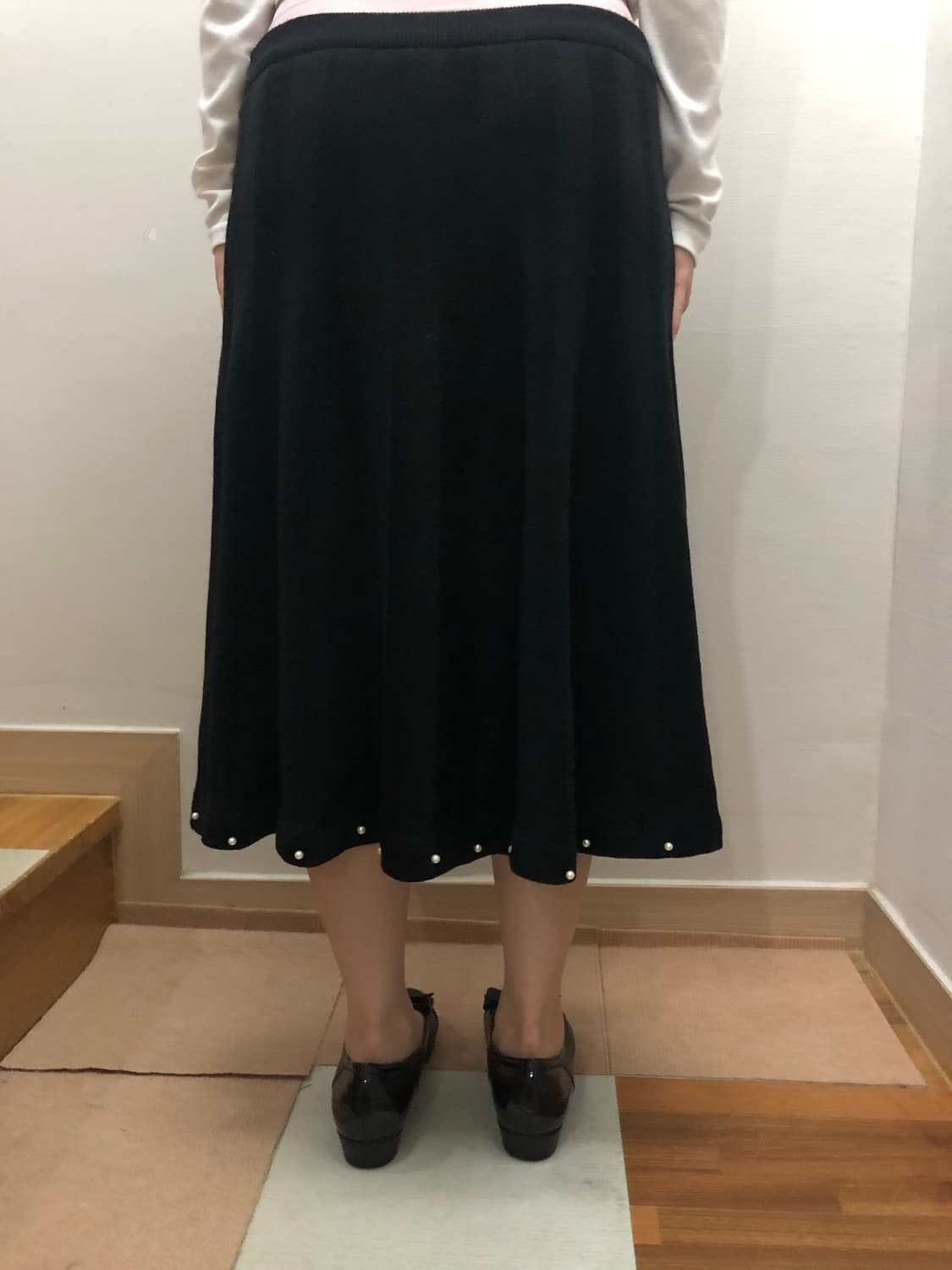 빈티지 블랙 니트 비즈 스커트 상품이미지9