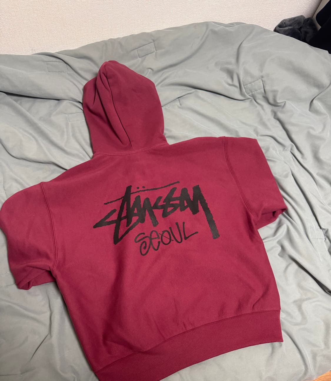 스투시 후드집업 서울 버건디 상품이미지1