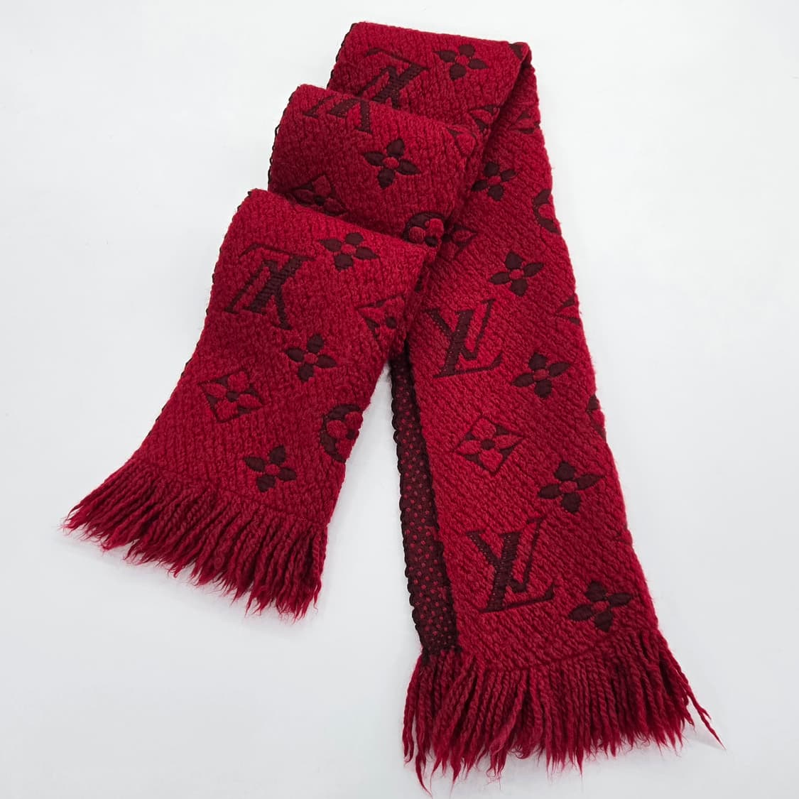 루이비통 LV 모노그램 로고마니아 머플러 레드 상품이미지1