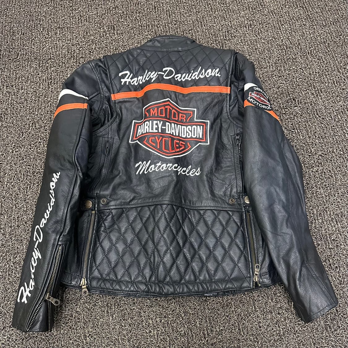 할리데이비슨 모터사이클 레더 가죽 자켓 블랙 XS 상품이미지4