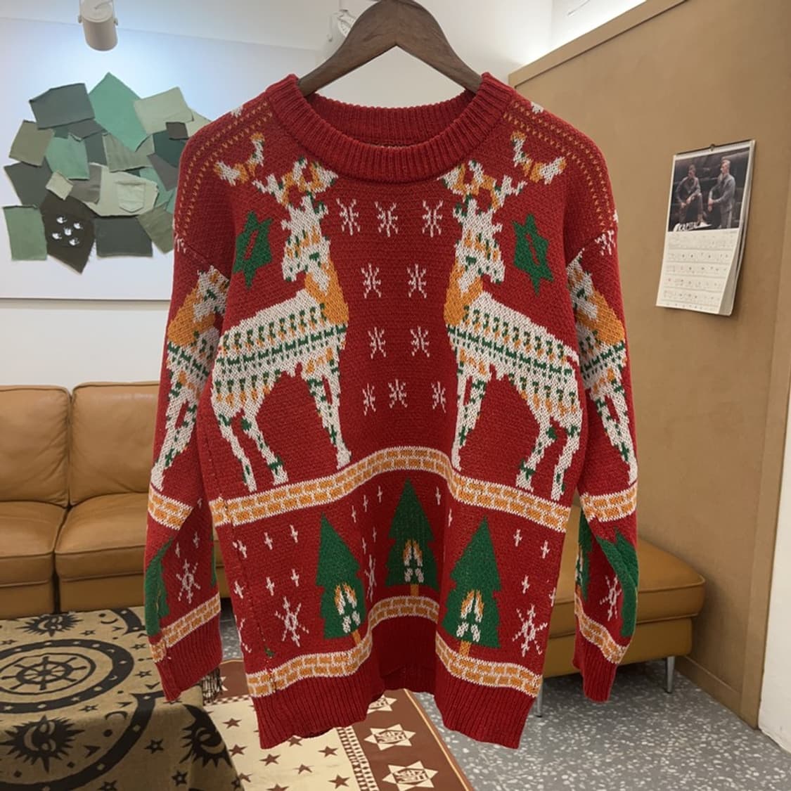 빈티지 폭닥 노르딕 코위찬 홀리데이 뜨개 니트 95 C08599 상품이미지3