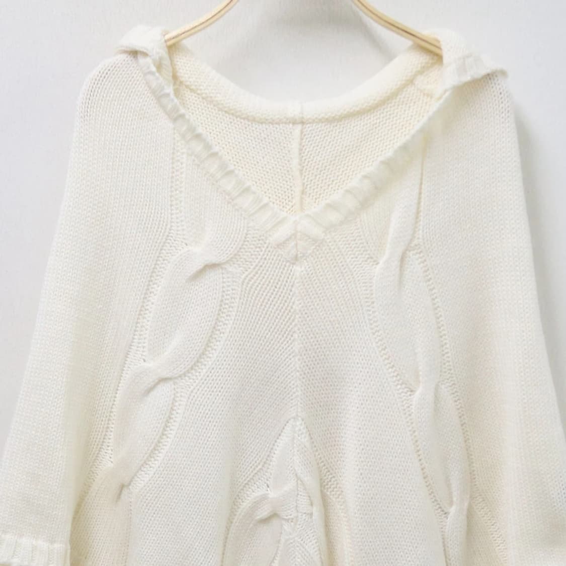 ZIENA 후드 판초 니트 66838 상품이미지3