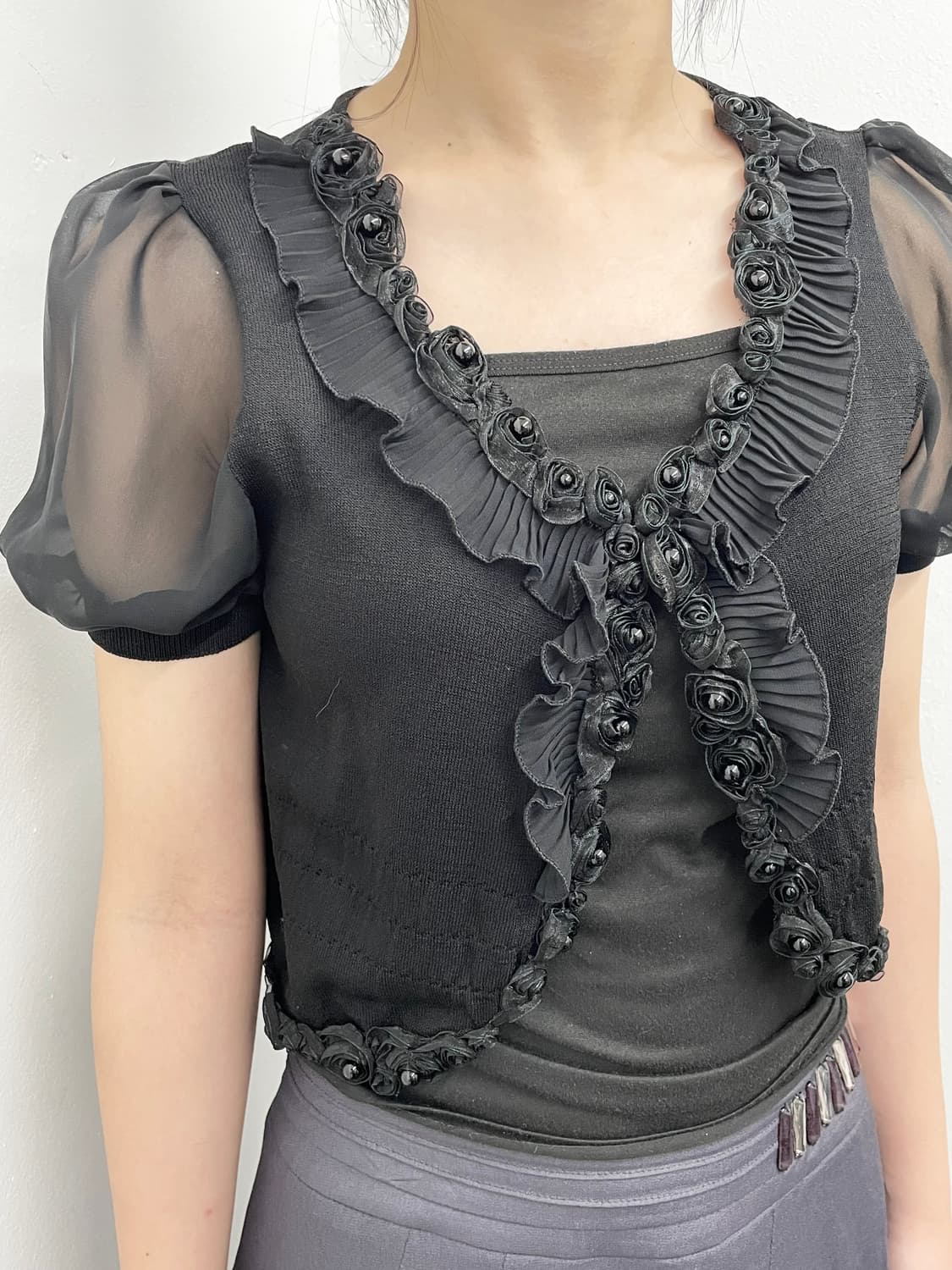 블랙페어리 레이스 비즈 볼레로 상품이미지1
