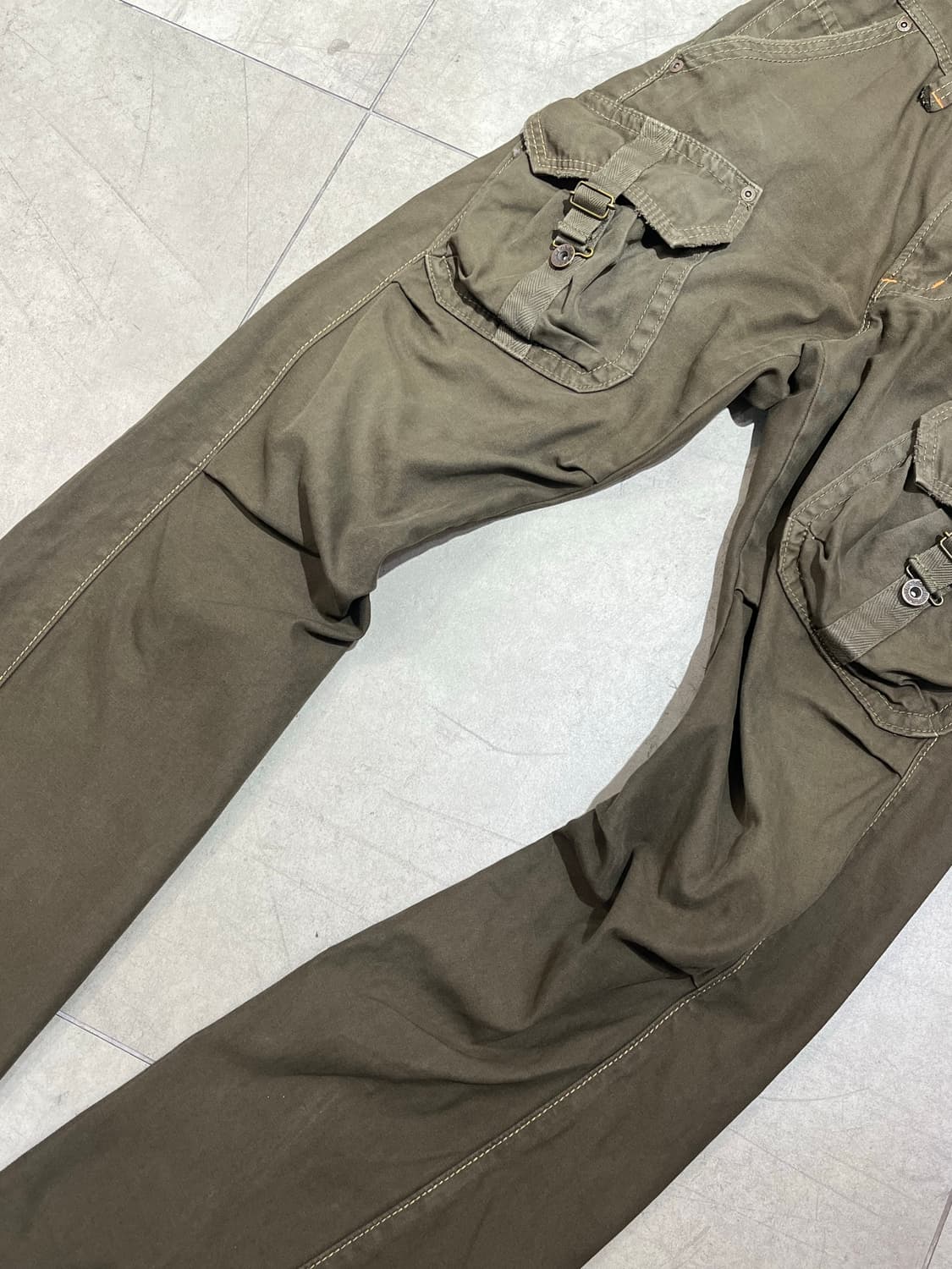 일본 빈티지 Edwin 워크웨어 버클 카고 팬츠 상품이미지3