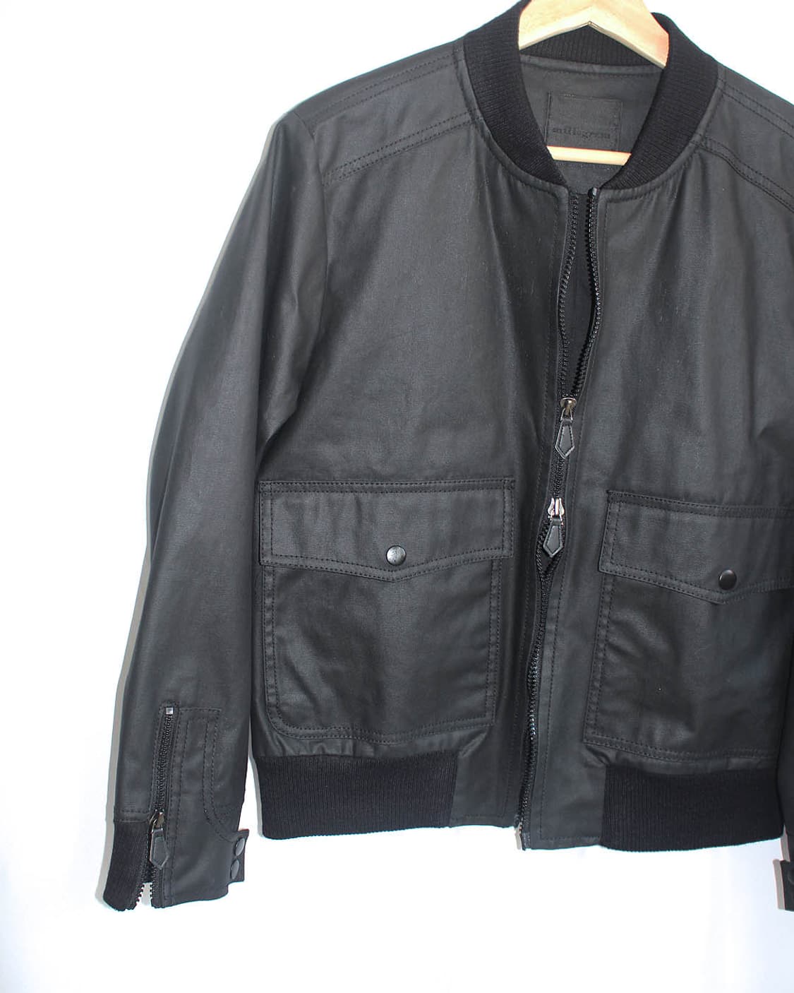 Coated sleeve panel-detail 2way bomber  상품이미지10