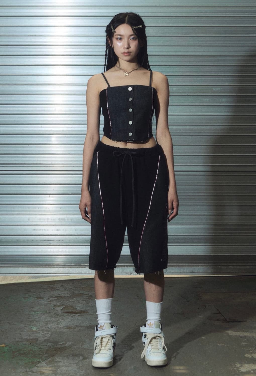 체리퀴리 데님 셋업 상품이미지1