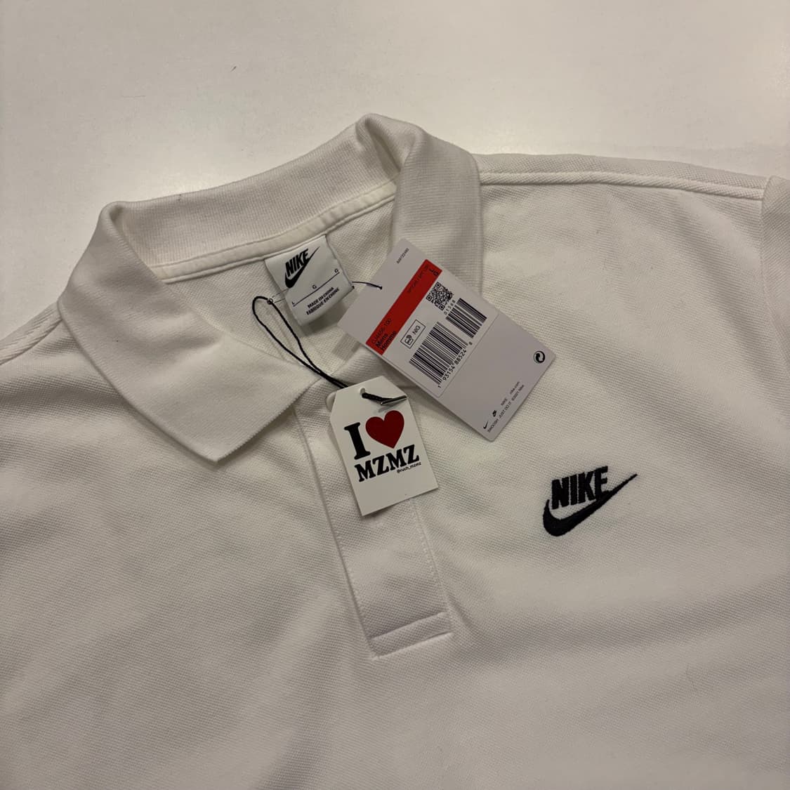 [L] 나이키 NSW 폴로 PK 카라티 반팔티 화이트 C226 상품이미지3