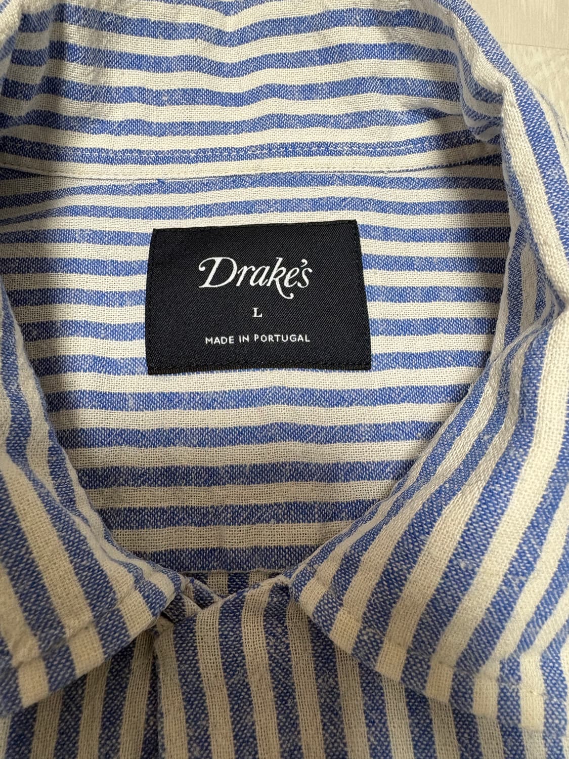 Drake’s stripe camp collar shirt 상품이미지4