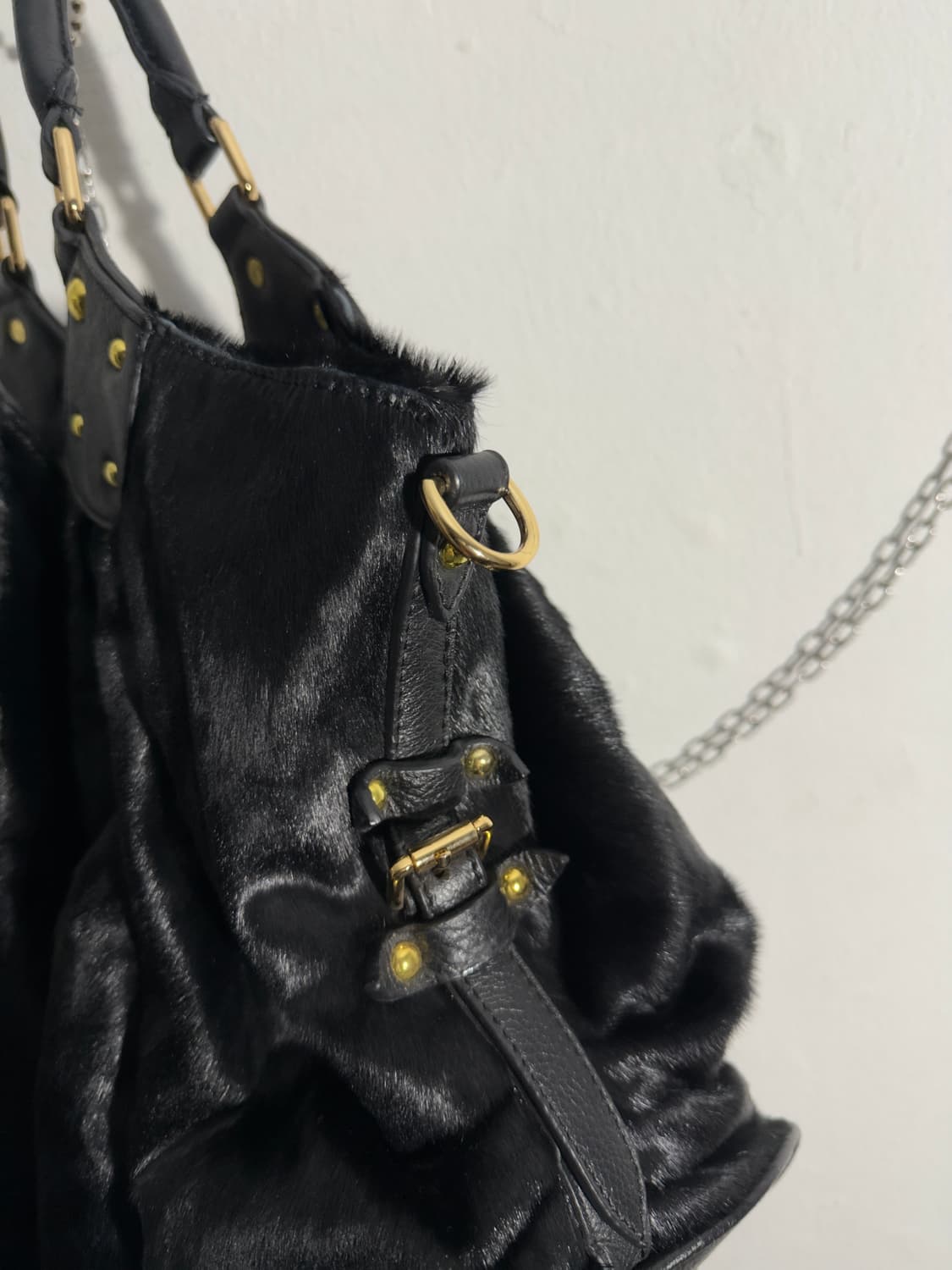 이탈리안 송치 골드 스터드버클 헬멧 백 상품이미지3