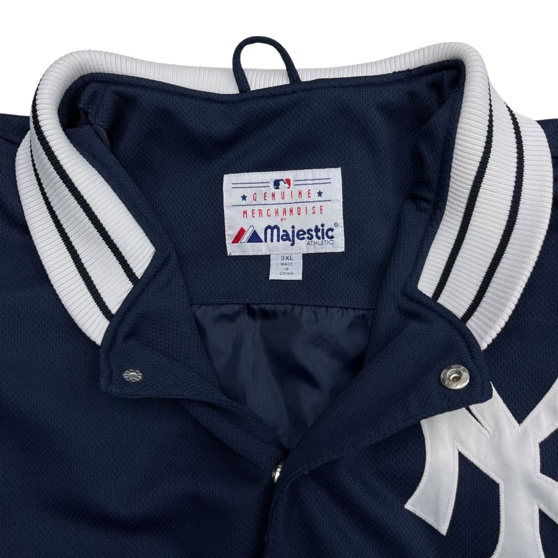 90's 마제스틱 네이비 양키즈 바시티 자켓 3XL 상품이미지6