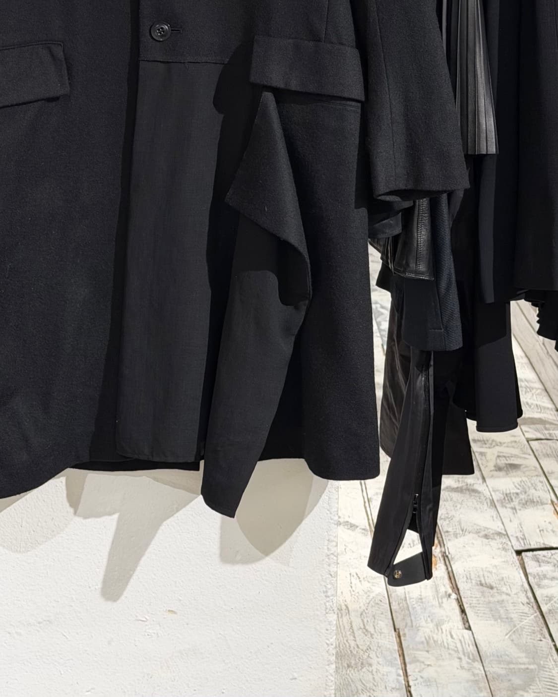 y's 블랙 18aw 컬러리스 언발란스 자켓 상품이미지6