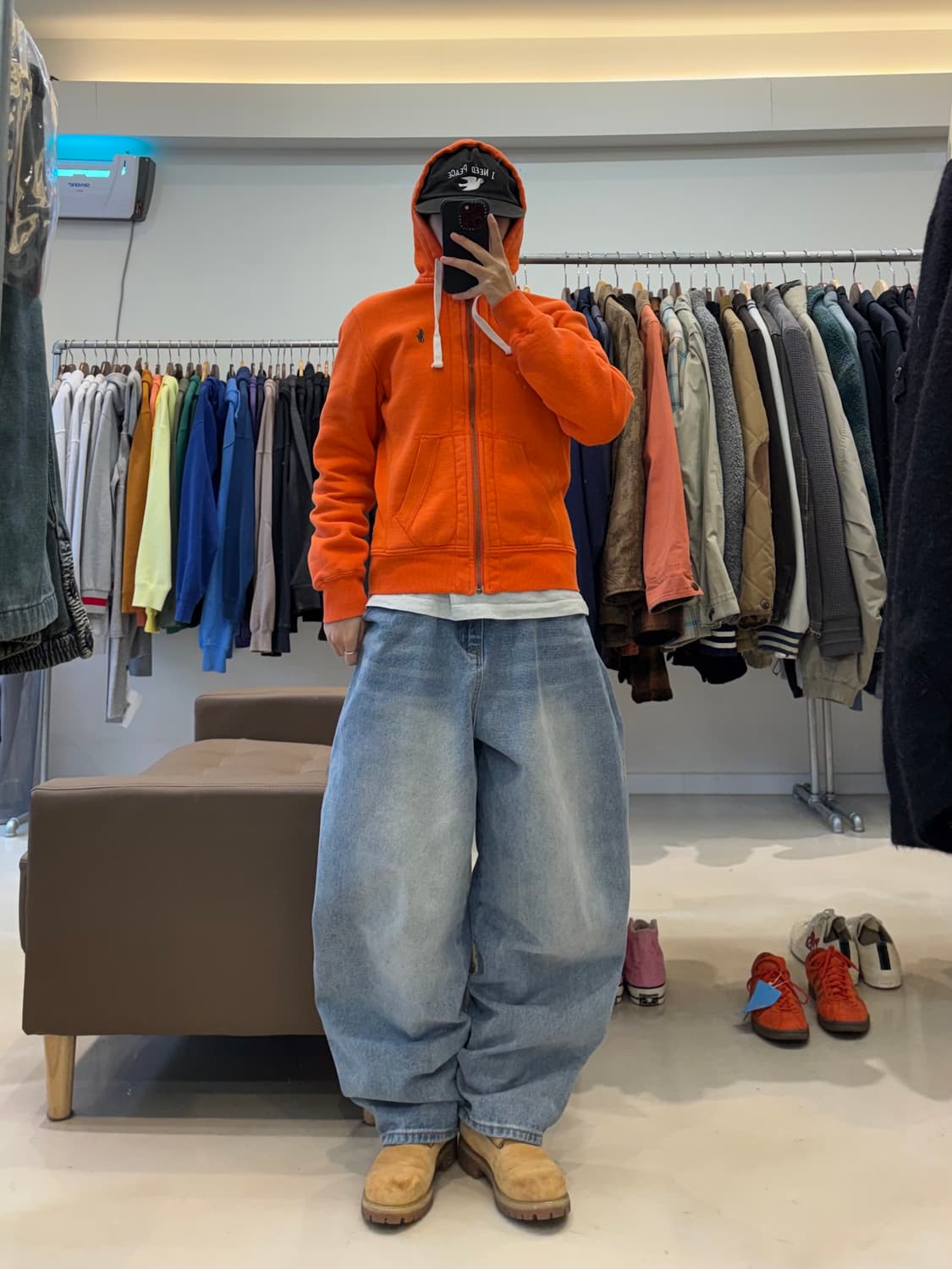 폴로 랄프로렌 와플 후드 집업 상품이미지8