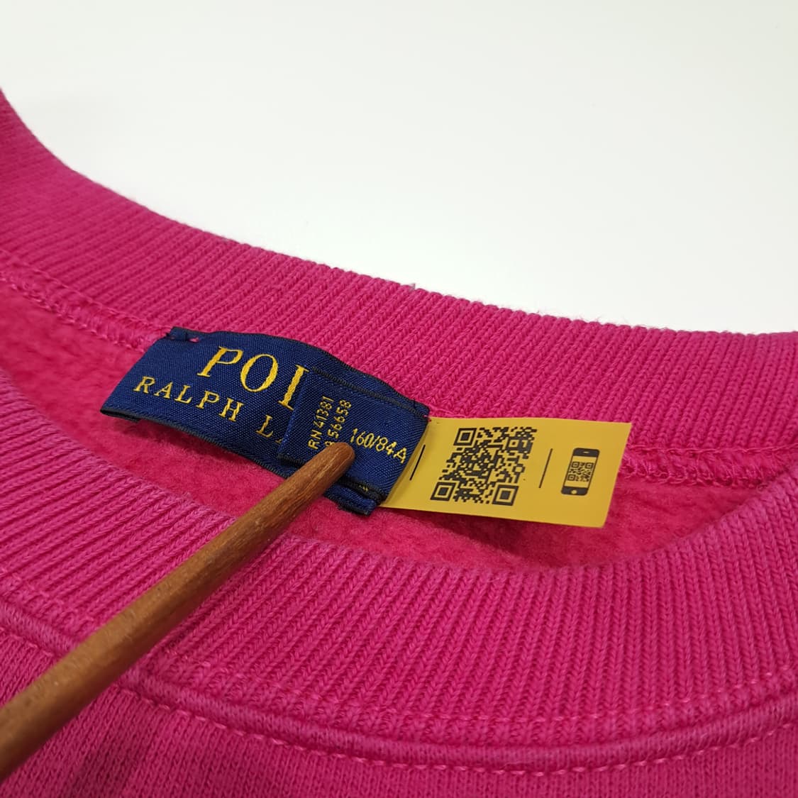 CL866 S 폴로 QR 빅로고 핫핑크 맨투맨 스웻셔츠 상품이미지4