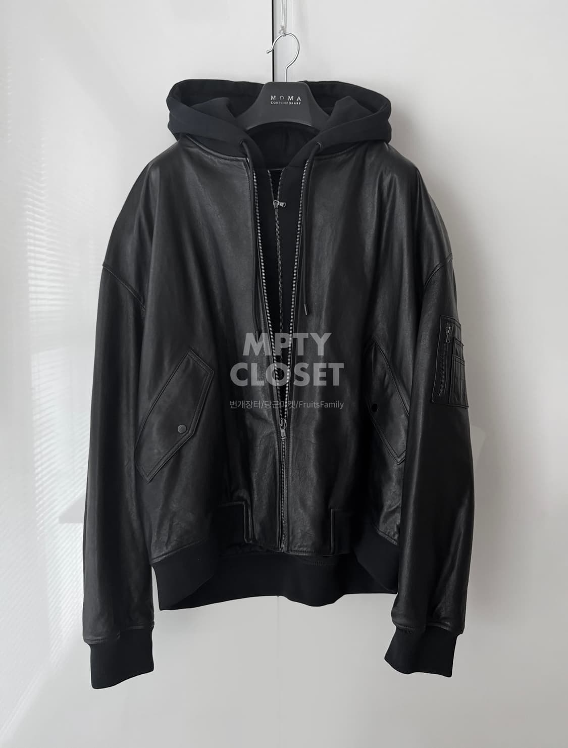 [L] 질스튜어트뉴욕 양가죽 후드 MA-1 마원 점퍼 상품이미지2
