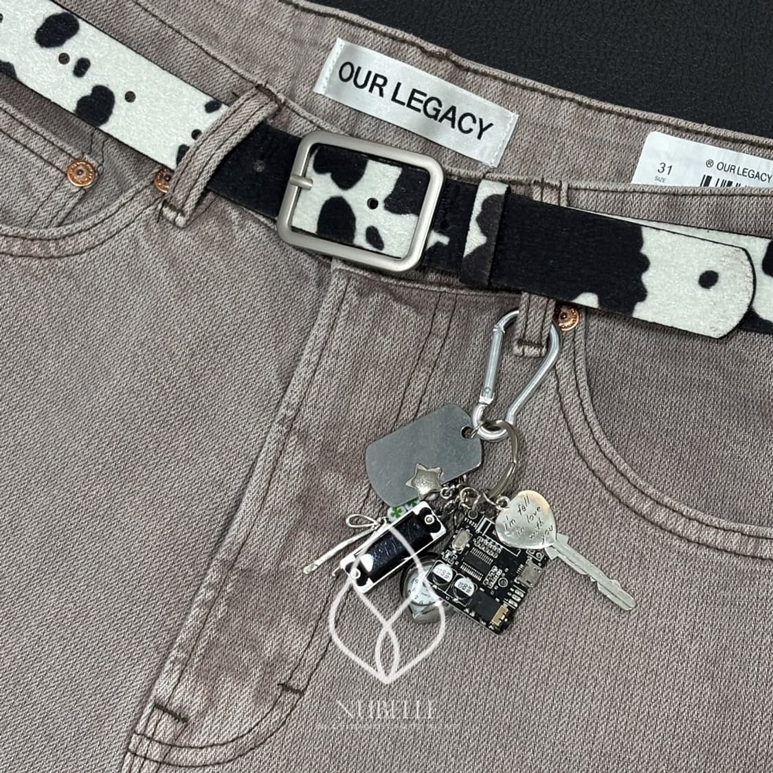 🌗 Cow hair belt / 카우 송치털 호피 벨트 상품이미지2