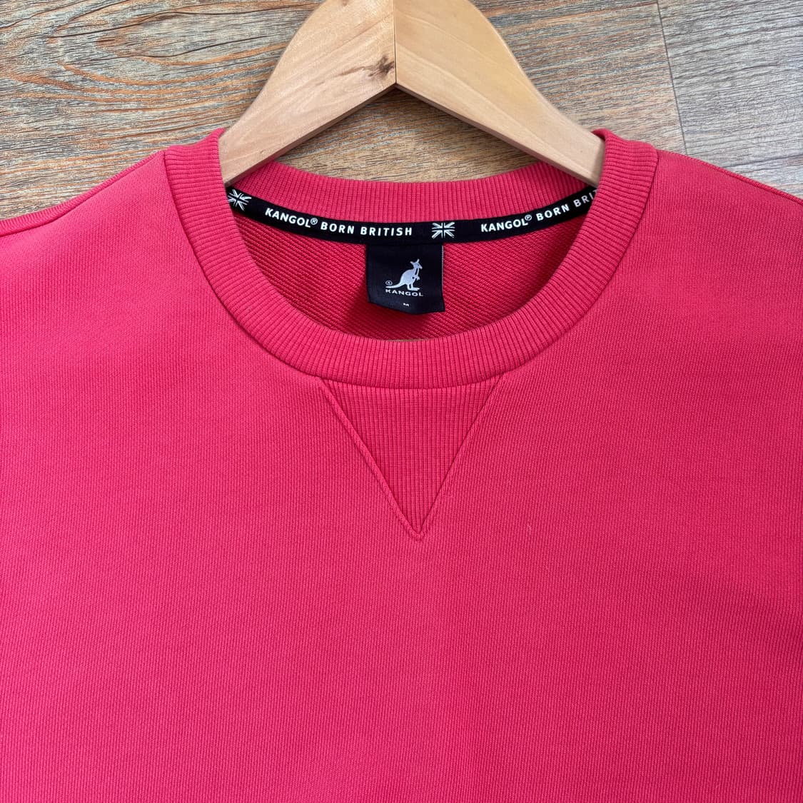 캉골 맨투맨 티셔츠 M 100 루즈핏 톤다운된 핑크 상품이미지3