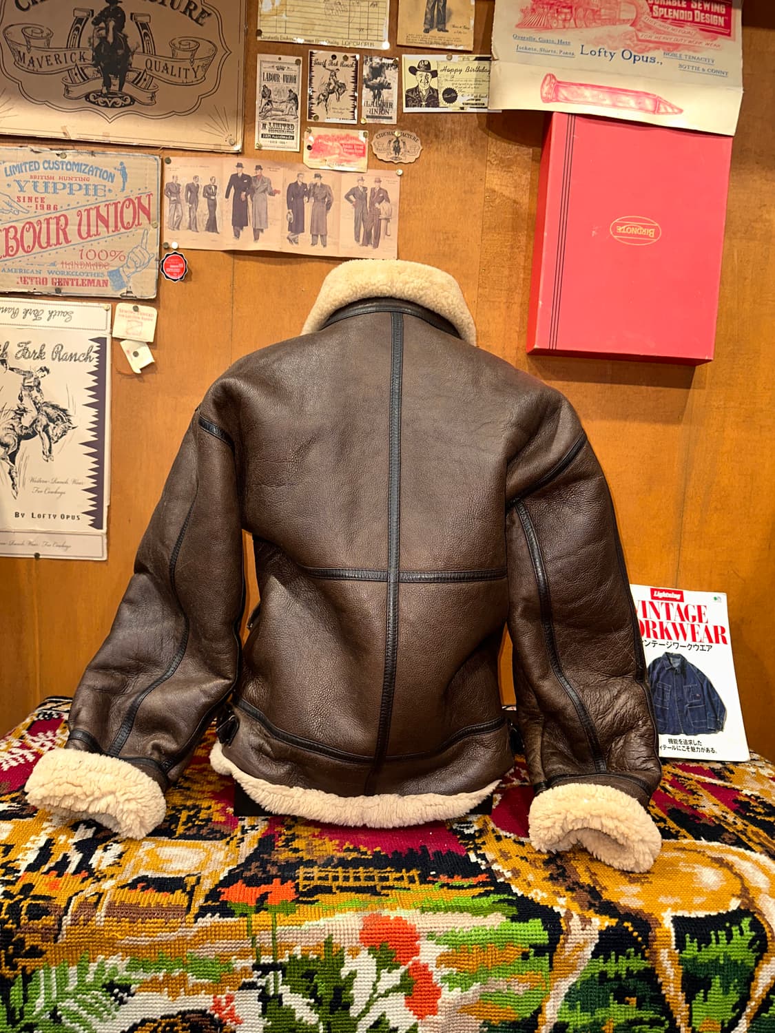 ( XL-2XL ) B3무스탕 밀리터리 워크웨어 아메카지 가죽자켓  상품이미지5