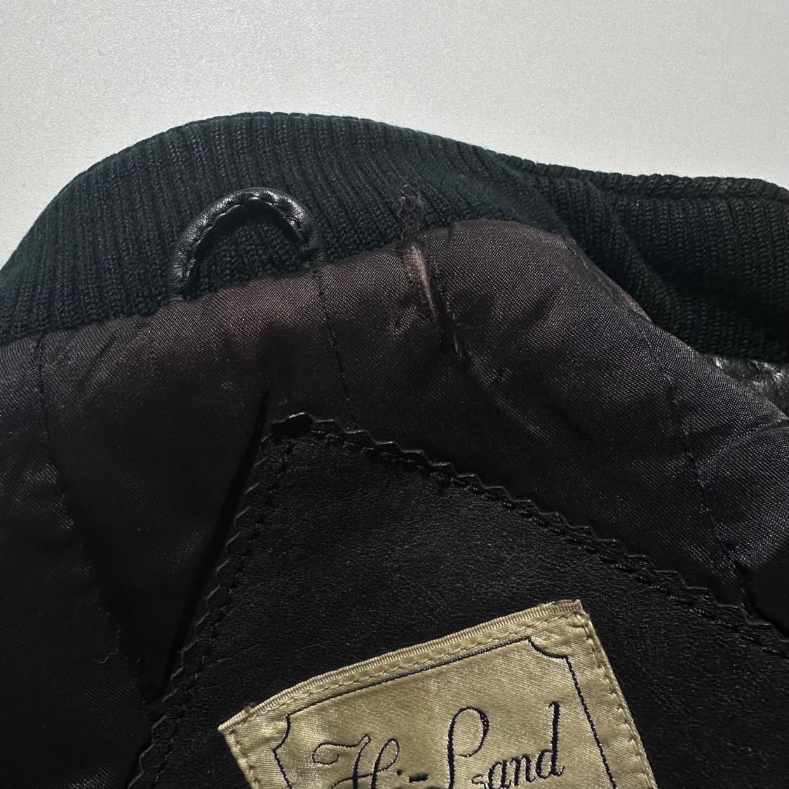 Hi Land 카우스킨 소가죽 레더 바이커 봄버 자켓 상품이미지8