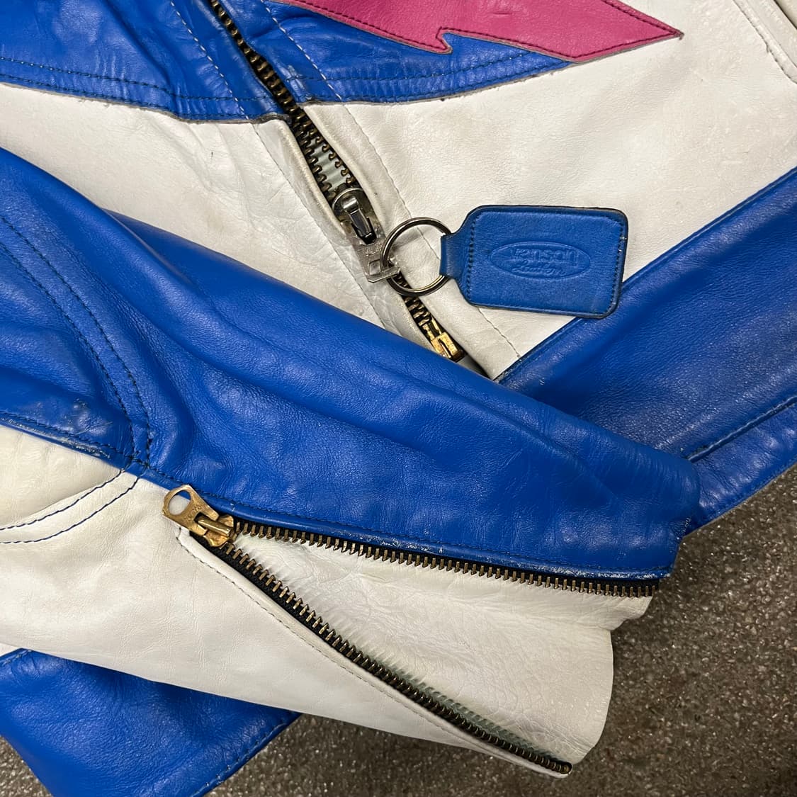 90s Vanson 가죽 레이싱 자켓 (105) 상품이미지3