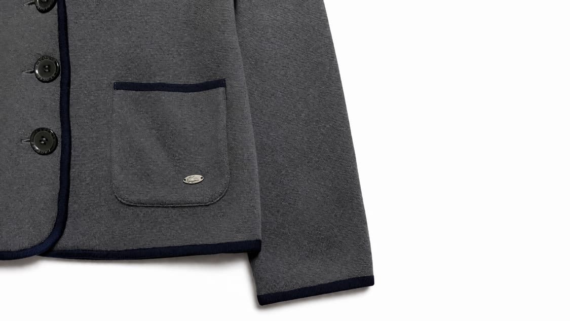 JPN 00s 일본빈티지 Y2K 모리걸 라코스테 니트 블레이저 자켓 38 상품이미지5