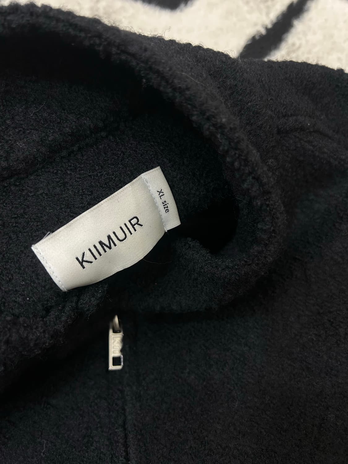 [XL]키뮤어 부클 울 헤링턴 자켓/블랙 상품이미지5