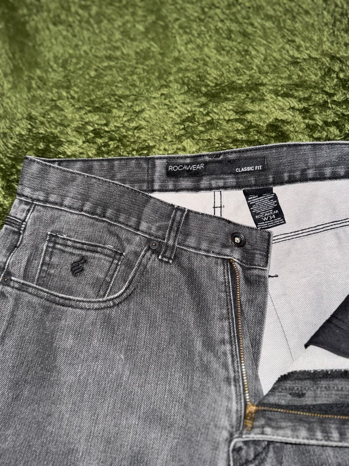 [34] Roca Wear 로카웨어 빈티지 워싱 텍스쳐드 데님 팬츠 상품이미지3