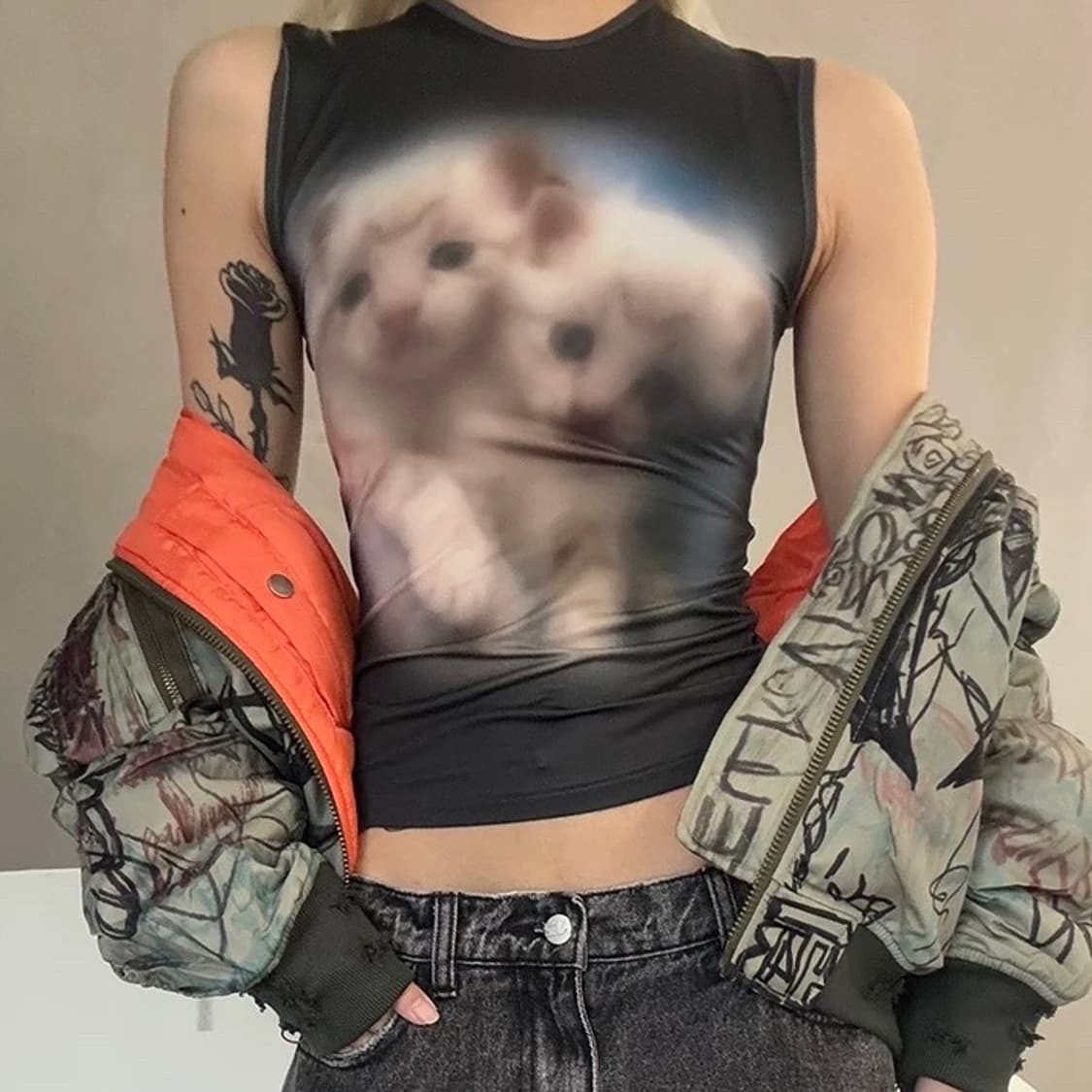 mowalola cat top 상품이미지4