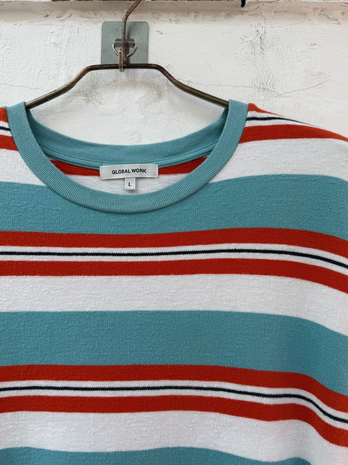 Global Work 스트라이프 반팔티 L 상품이미지2
