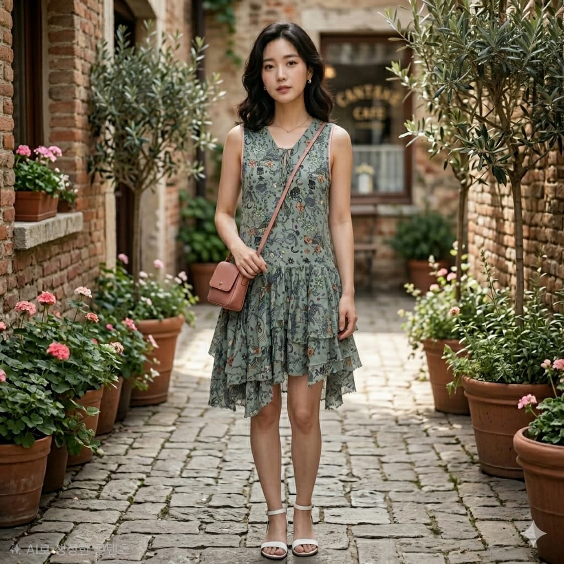 쟈딕앤볼테르 빌리 서커스 언발 프릴 민소매 원피스 상품이미지1