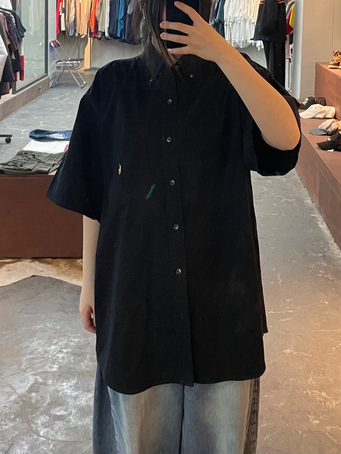 폴로 랄프로렌 블랙 반팔 셔츠 H2448 상품이미지1