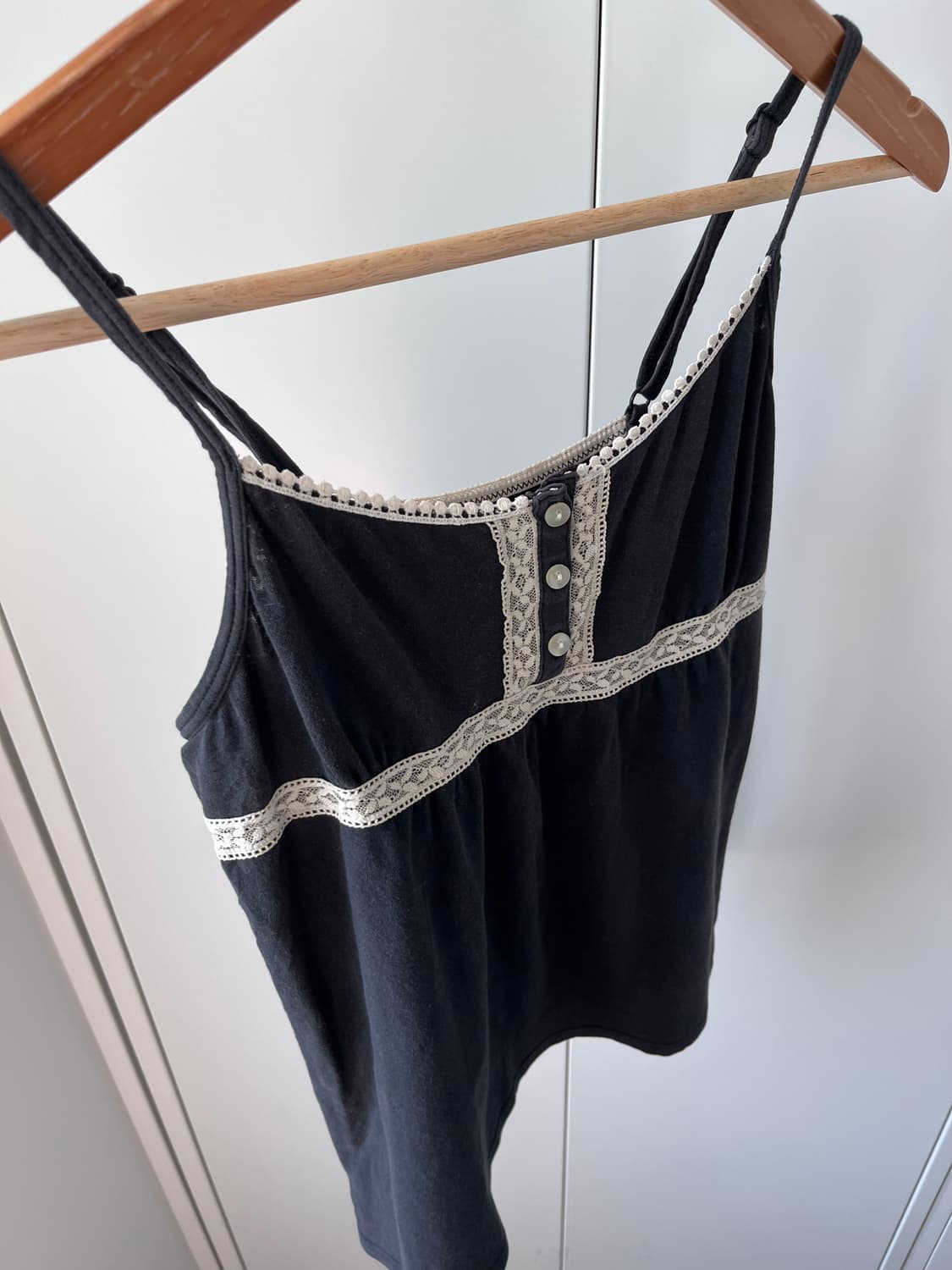 Vintage 레이스 버튼 블랙 슬리브리스 상품이미지7