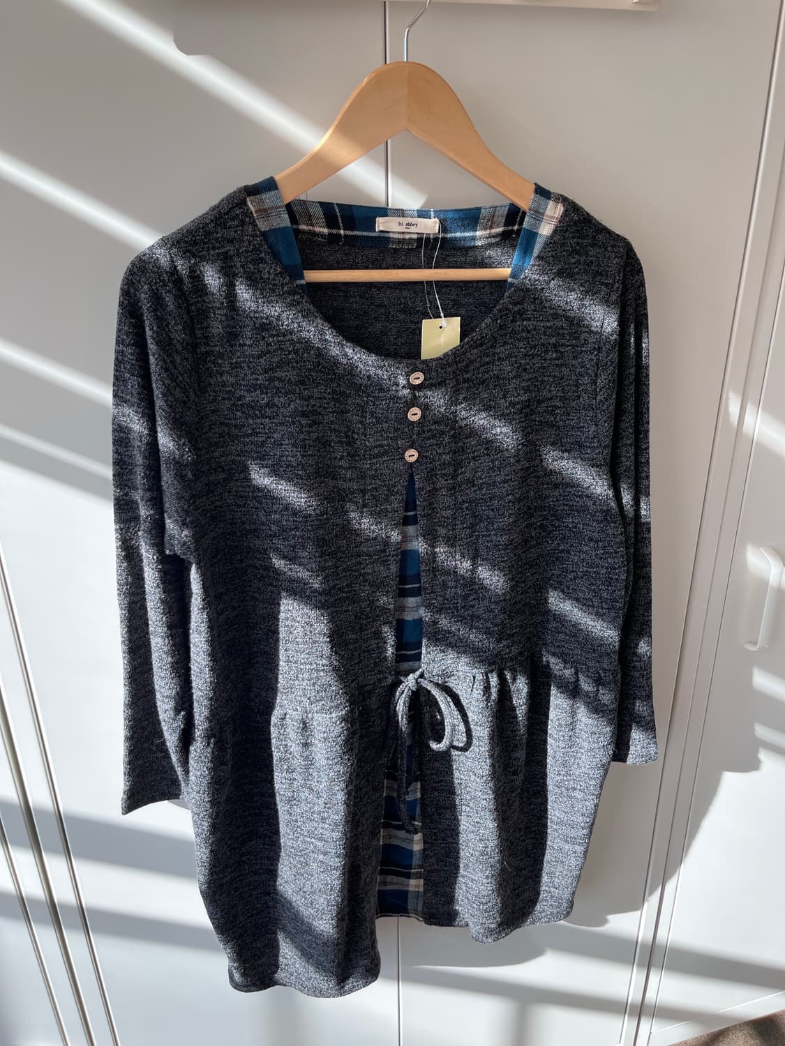 Bi abbey 체크 레이어드 바선생 원피스 상품이미지6