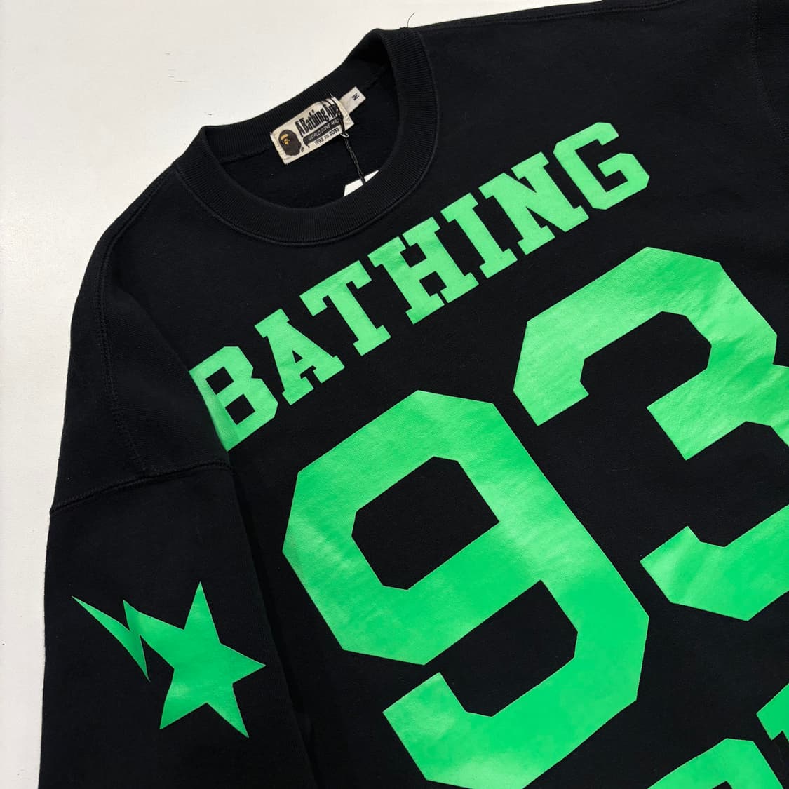 [M] BAPE 베이프 93 스타 블랙 맨투맨 C642 상품이미지3