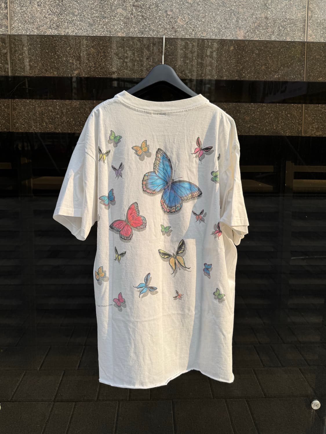 90s 빈티지 풀프린트 나비 티셔츠 상품이미지3